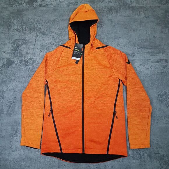 NIKE Therma Sphere Training Jacket Mens Size LARGE Orange - Picture 1 of 9